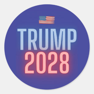 Adesivo Redondo Trump 2028 - Torne a América forte novamente