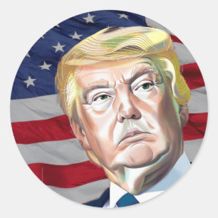 Adesivo Redondo Trump 45º Presidente dos EUA - Presente