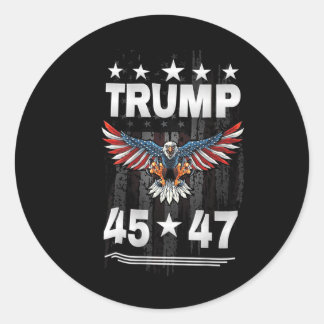 Adesivo Redondo Trump 45 47 (no verso)