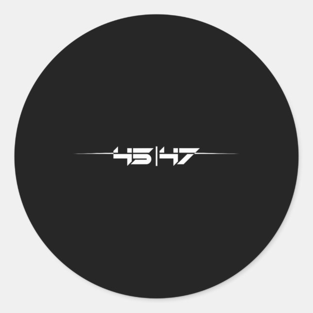 Adesivo Redondo Trump 45 47 Trump Retro-Futurística (Frente)