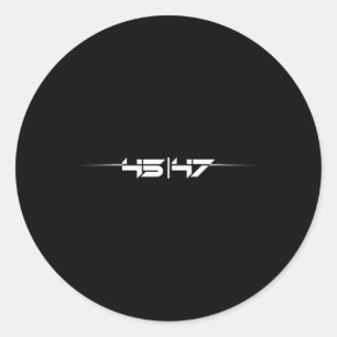 Adesivo Redondo Trump 45 47 Trump Retro-Futurística