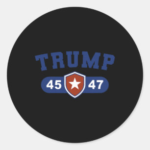 Adesivo Redondo Trump 45 E Trump 47 Excelente Americano