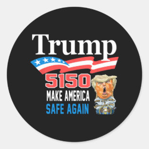 Adesivo Redondo Trump 5150 Torna A América Mais Engraçada