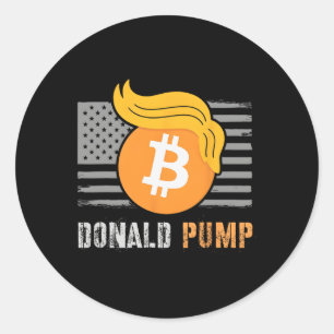 Adesivo Redondo Trump Americano Donald Pump Crypto Sarcasm Retu