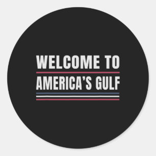 Adesivo Redondo Trump America's Golfo México Presidente Trump 2025