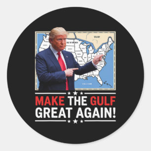 Adesivo Redondo Trump America's Golfo México Presidente Trump Golf