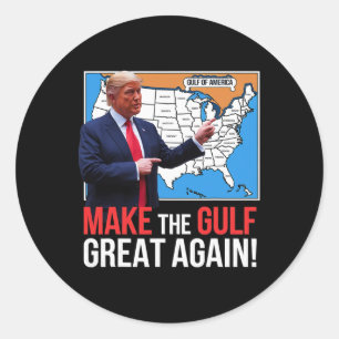 Adesivo Redondo Trump America's Golfo México Presidente Trump Golf