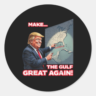 Adesivo Redondo Trump Américas Golfo Presidente do México Trump