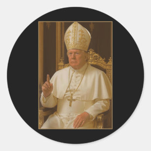 Adesivo Redondo Trump As Vaticanos Church Papa Trump Funny Vatican
