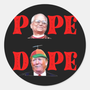 Adesivo Redondo Trump As Vaticanos Church Papa Trump Funny Vatican