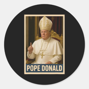 Adesivo Redondo Trump As Vaticanos Church Papa Trump Funny Vatican