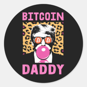 Adesivo Redondo Trump Batite Pai Crypto Finance Money Crepto
