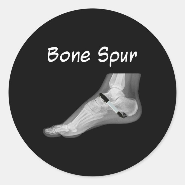 Adesivo Redondo Trump Bone Spur Ink Pen Funny Anti Trump  (Frente)