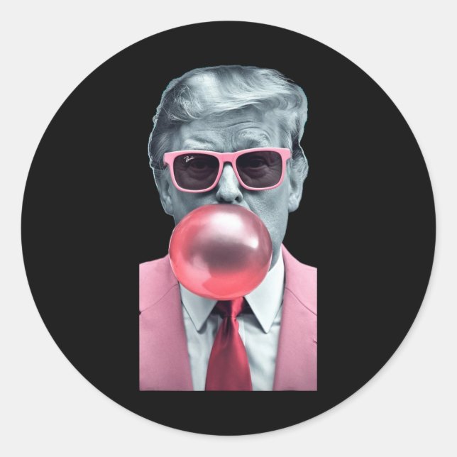 Adesivo Redondo Trump Bubble Gum Yum (Frente)