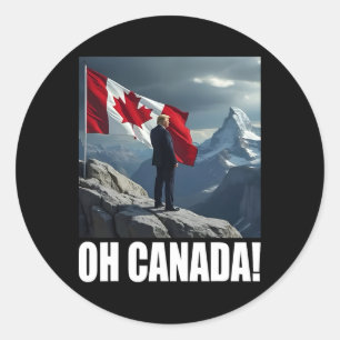 Adesivo Redondo Trump Canada Flag Men Roupa