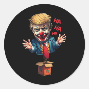 Adesivo Redondo Trump Circus Choca Engraçado Humor Político