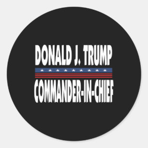 Adesivo Redondo Trump Comandante em Chefe Presidente Republicano P