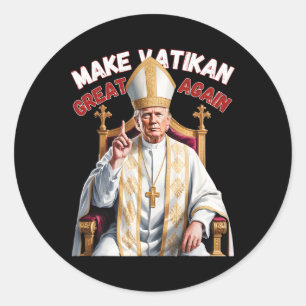 Adesivo Redondo Trump Como Vaticano Church Pope Trump Torna Vatica