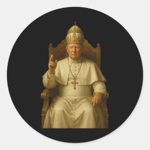 Adesivo Redondo Trump Como Vaticano Igreja Pope Engraçado Tremor P