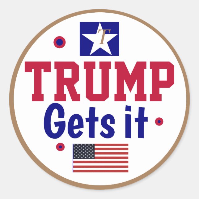 Adesivo Redondo Trump conseguiu! (Frente)