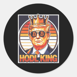 Adesivo Redondo Trump Crypto Shades Futuro De Mo Do Rei Bastão