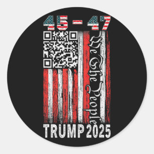 Adesivo Redondo Trump Dance Troll Qr Presidente Engraçado Trump Da