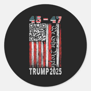 Adesivo Redondo Trump Dance Troll Qr Presidente Engraçado Trump Da