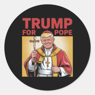Adesivo Redondo Trump Divertido Para A República Vaticano Católica