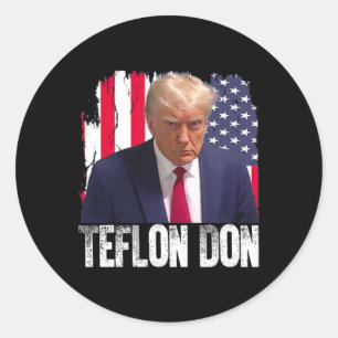 Adesivo Redondo Trump Don Teflon Republicano Donald Trump Não Culp
