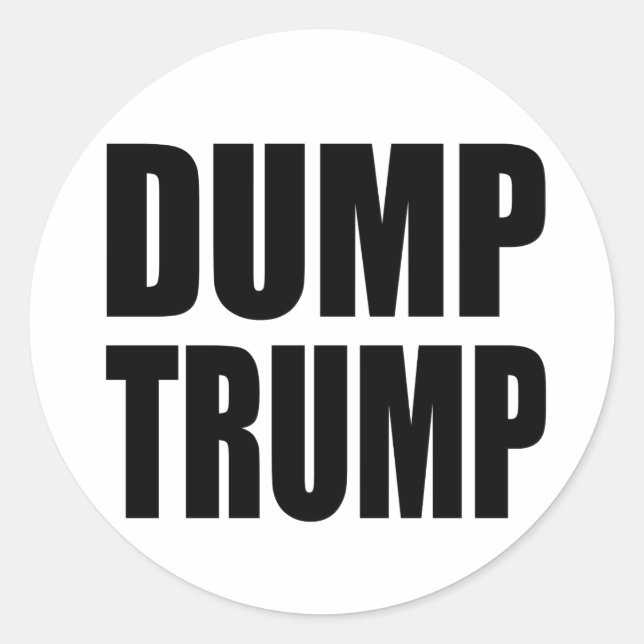 ADESIVO REDONDO "TRUMP DUMP" (Frente)