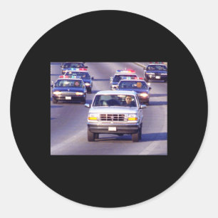 Adesivo Redondo Trump E Gordo Vance Perseguição De Carro Policial