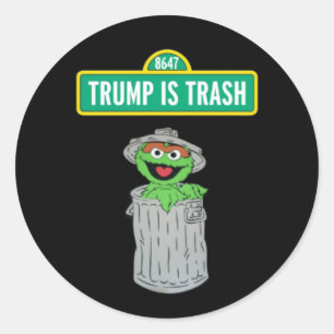 Adesivo Redondo Trump é lixo
