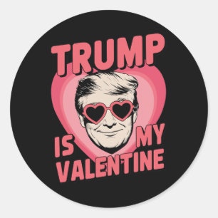 Adesivo Redondo Trump É Meu Namorado Dia Dos Namorados Engraçado 1