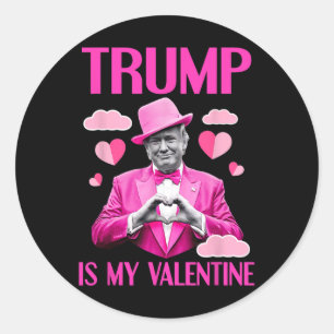 Adesivo Redondo Trump É Meu Namorados Dia de os namorados Engraçad