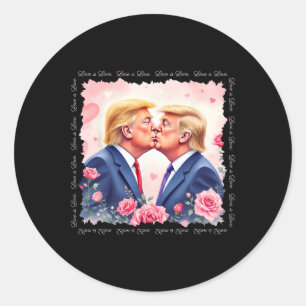 Adesivo Redondo Trump É Minha Camisa De Namorados - Da Dia de os n