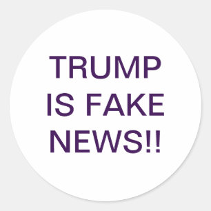 Adesivo Redondo TRUMP É NOTÍCIA FALSA Hankamer Artjunkhaus CÔMICOS