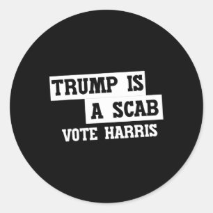 Adesivo Redondo Trump É Um Voto De Cabra Harris