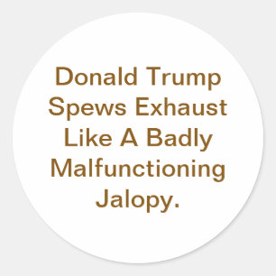Adesivo Redondo Trump Espalha Gases Jeff Hankamer Artjunkhaus Eca