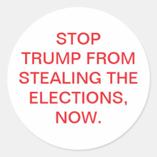 Adesivo Redondo TRUMP ESTÁ ROUBANDO AS ELEIÇÕES Hankamer Artjunkha