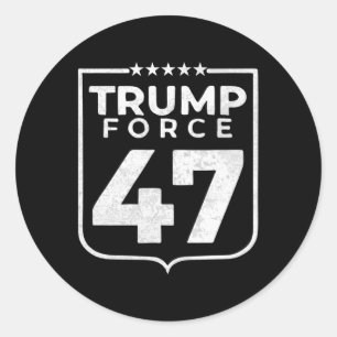 Adesivo Redondo Trump Force 47