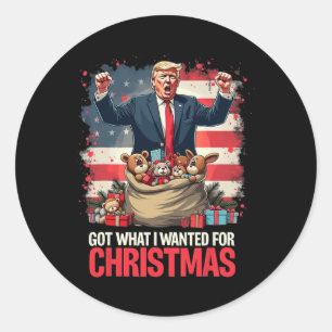 Adesivo Redondo Trump Ganhou Presidente 2024 - Consegui O Que Quer