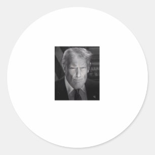 Adesivo Redondo Trump Gigachad Portrait