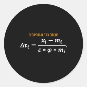 Adesivo Redondo Trump Global Reciprocal Fórmula Tarifas Shirt - Ta
