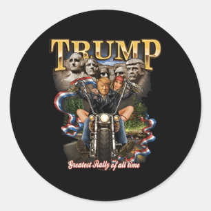 Adesivo Redondo Trump Goat Home Pai Engraçado Trump Daddys Chegand