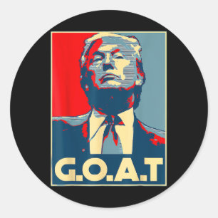 Adesivo Redondo Trump Goat Shirt Conservador Republican Gift Trum
