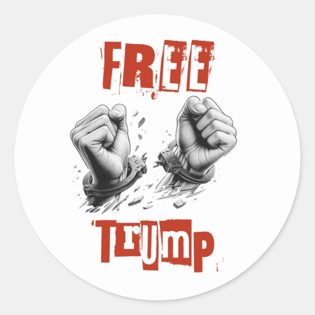 Adesivo Redondo Trump Gratuito - Alças (Frente)