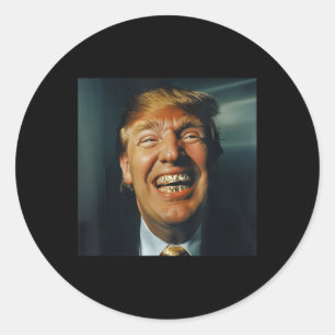 Adesivo Redondo Trump Grillz, Presidente Trump 2024