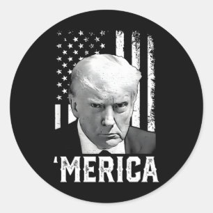 Adesivo Redondo Trump Happy 4 De Julho Trump American Flag Gifs