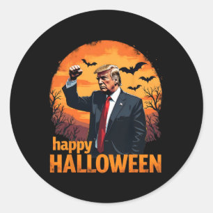 Adesivo Redondo Trump Happy Halloween Trump Vance Usa Trump Hallow