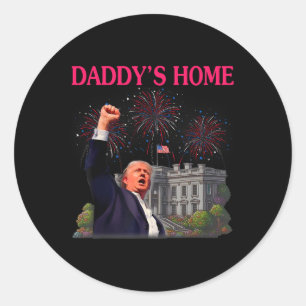 Adesivo Redondo Trump Home Bye Pai Tchau Joe Biden Cai Fogueira Pa